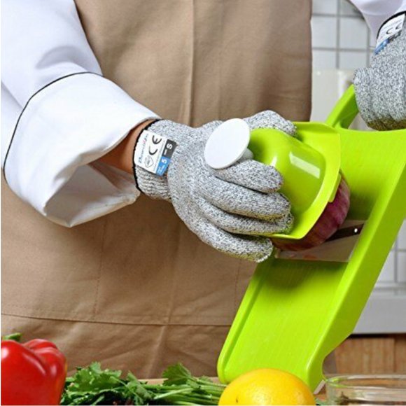 Pair of Cut resistant Gloves Food Grade Level 5 Protection Safety Kitchen - Picture 6 of 10